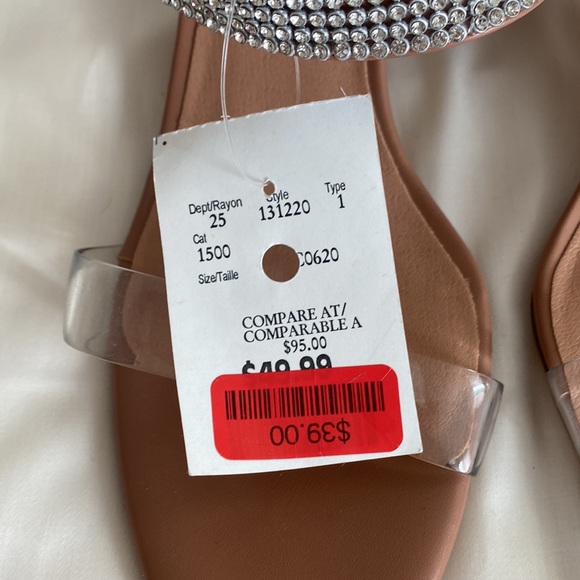 Brand new size 10 heels with clear and sparkle straps - Picture 3 of 5